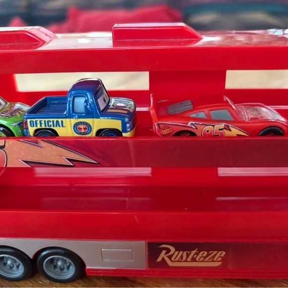 Disney Pixar Cars Glow Racers Transforming Mack + Mini Racers Hauler Truck - Picture 15 of 16